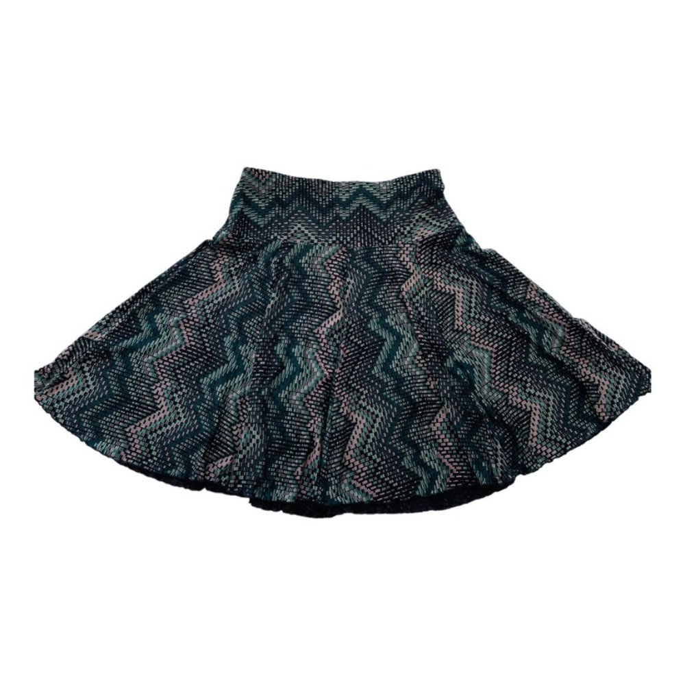 Karen Kane Flare Skirt Geometric Print Stretch Pull On Pregnancy Women's Size M